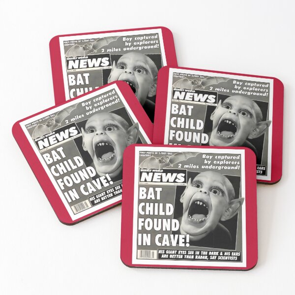 Item preview, Bat Boy Classic Vintage Retro Supermarket Tabloid Cover Design designed and sold by CoupleCrafters.