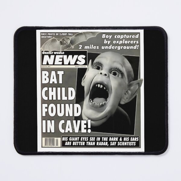 Item preview, Bat Boy Classic Vintage Retro Supermarket Tabloid Cover Design designed and sold by CoupleCrafters.