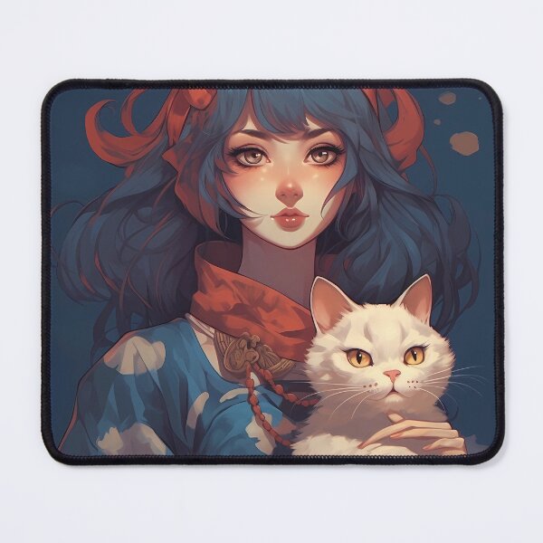 Item preview, Cat with Woman designed and sold by KateAndersonLTD.