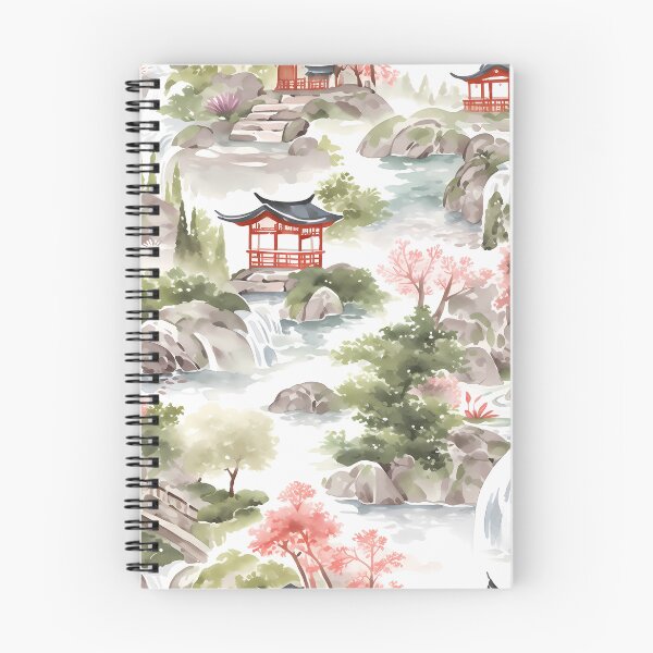 Item preview, Tranquil Japanese Garden Pattern | Zen-Inspired Designs | Serene Nature designed and sold by KameliaStudio.