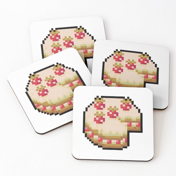 Item preview, Pixel Strawberry Cake - pixel food art designed and sold by LittleFoodShop.
