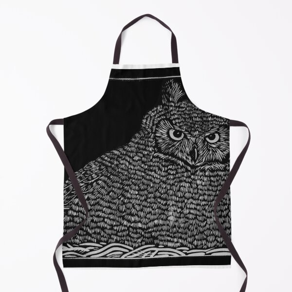 Item preview, Owl, block print designed and sold by HelenDBVickers.