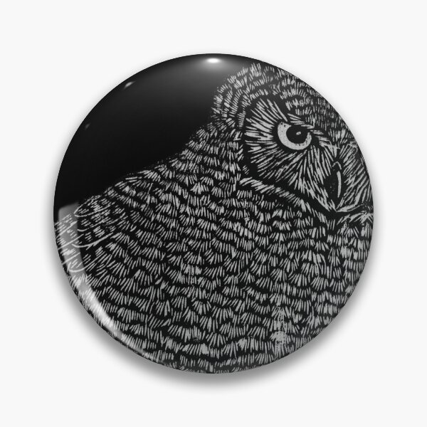 Item preview, Owl, block print designed and sold by HelenDBVickers.