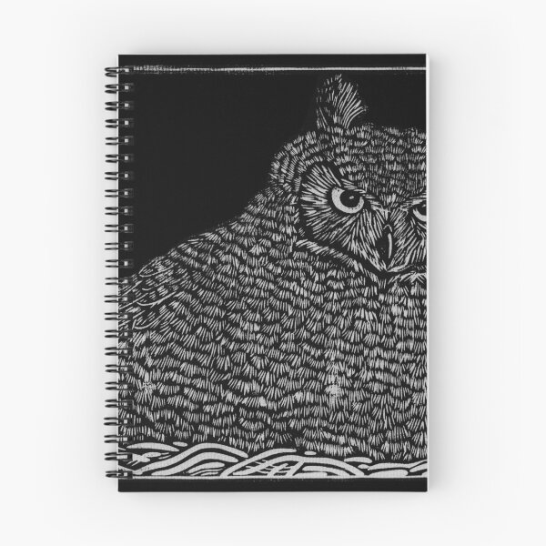 Item preview, Owl, block print designed and sold by HelenDBVickers.