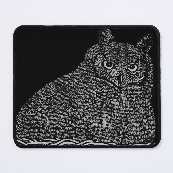 Item preview, Owl, block print designed and sold by HelenDBVickers.