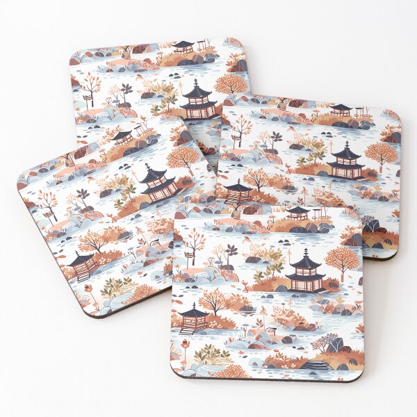 Item preview, Tranquil Japanese Garden Pattern | Zen-Inspired Designs | Serene Nature designed and sold by KameliaStudio.