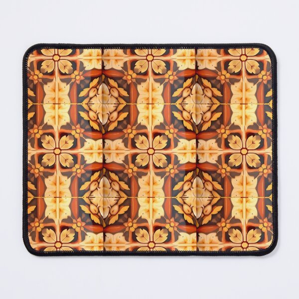 Item preview, Gold Brown Orange Yellow Russian Fairytale Art Design, Hohloma Inspired, Flowers, Clover Like designed and sold by MiracleROLArt.
