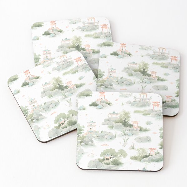 Item preview, Tranquil Japanese Garden Pattern | Zen-Inspired Designs | Serene Nature designed and sold by KameliaStudio.