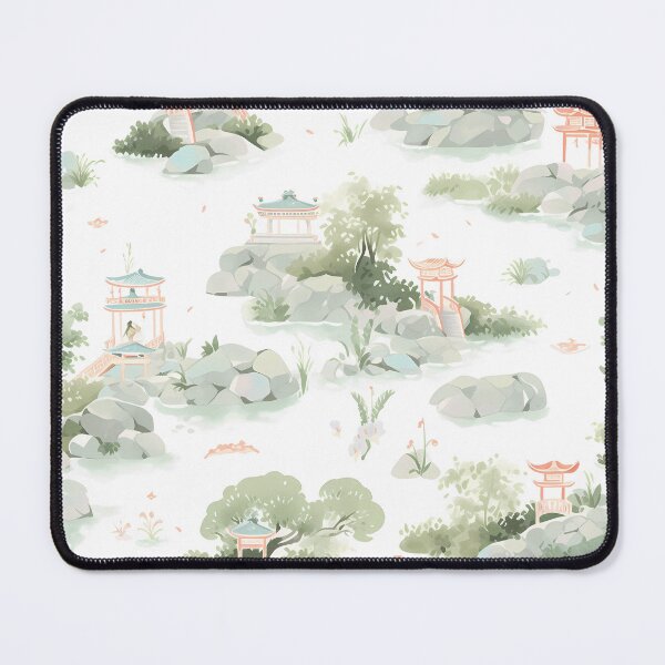 Item preview, Tranquil Japanese Garden Pattern | Zen-Inspired Designs | Serene Nature designed and sold by KameliaStudio.