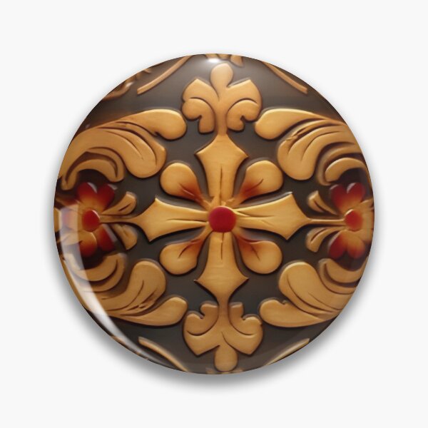 Item preview, Gold Brown Orange Yellow Russian Fairytale Art Design, Hohloma Inspired, Flowers designed and sold by MiracleROLArt.