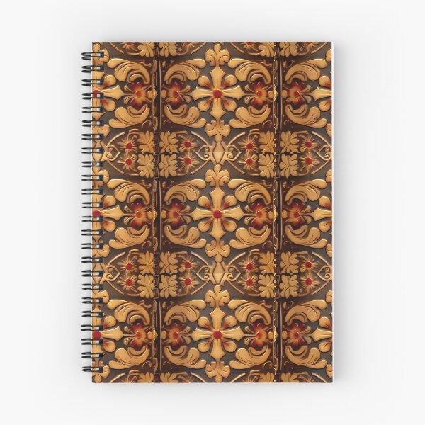 Item preview, Gold Brown Orange Yellow Russian Fairytale Art Design, Hohloma Inspired, Flowers designed and sold by MiracleROLArt.