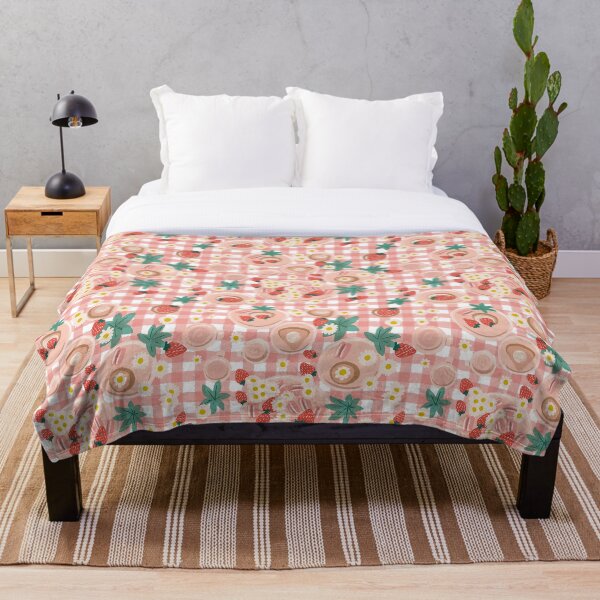 Item preview, Sweet Strawberry Picnic Pattern on Pink Gingham - Vibrant Fruit Design designed and sold by LucyFaulke.