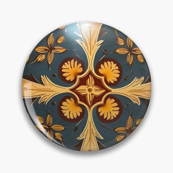 Item preview, Gold Black Red Yellow Russian Fairytale Art Design, Hohloma Inspired, Flowers, Clover Like designed and sold by MiracleROLArt.