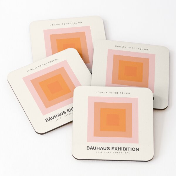 Aperçu de l'œuvre Exposition Hommage Au Square Bauhaus Orange créée et vendue par ahumbleconcept.