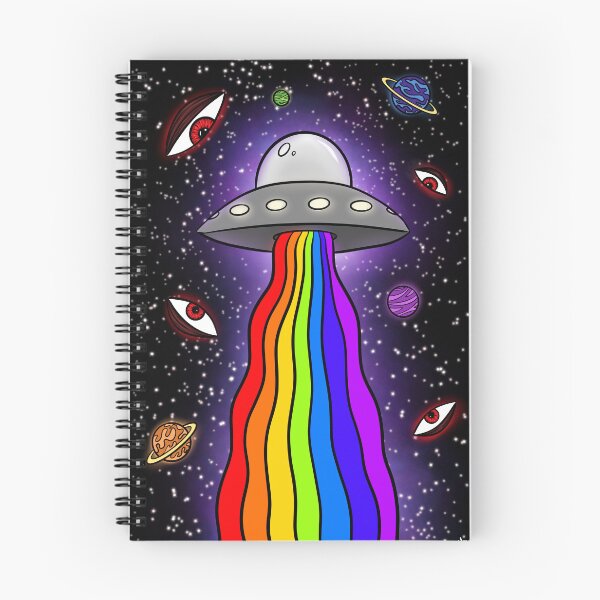 Item preview, Trippy UFO , Space Art , Weird Art designed and sold by DelylahCreates.