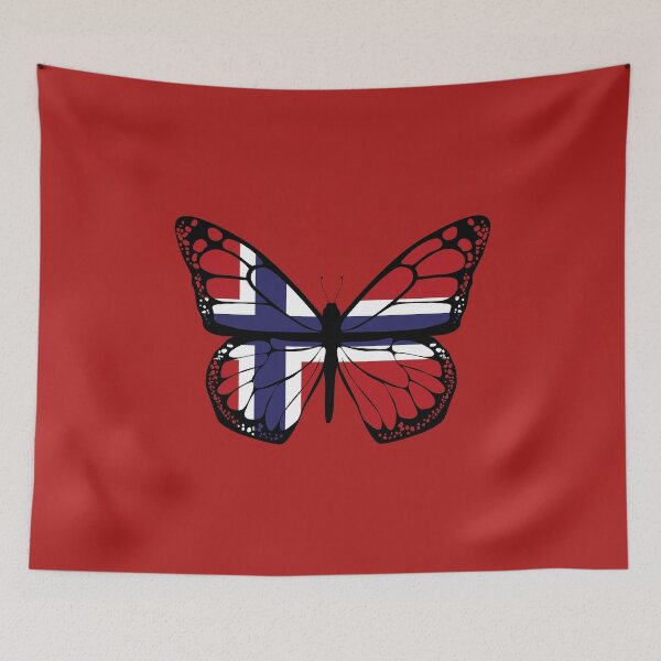 Item preview, Butterfly | Norwegian flag designed and sold by DerSenat.