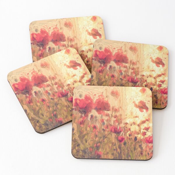Item preview, Poppy flowers at sunset impressionist style designed and sold by Photopat.