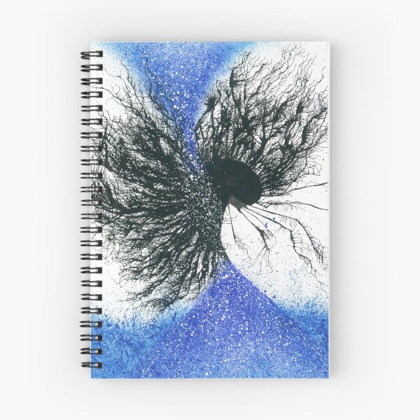 Item preview, The Story Of A Free-Spirited Soul #628 Bold Unique New Age Original Hand-painted OOAK Abstract Painting In Blue Black And White Inspired By Brain Cells Neurons Neuroscience Biology Universe Space Art designed and sold by Rainbow Artist Orlando L.