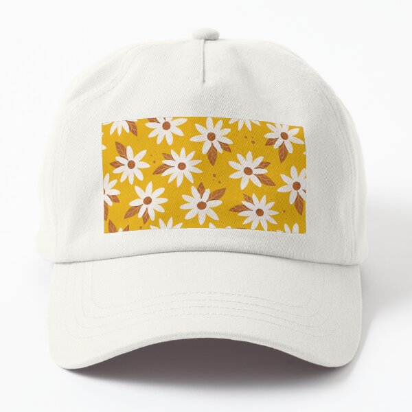 Aperçu de l'œuvre Boho Daisies Impression florale en jaune miel créée et vendue par Avenie.