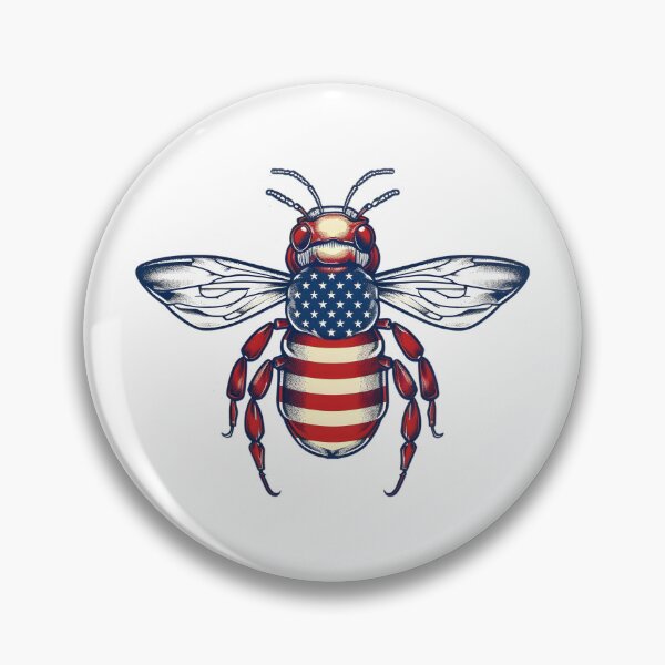 Item preview, American Flag Bee - Happy 4th of July designed and sold by JIArtistry.
