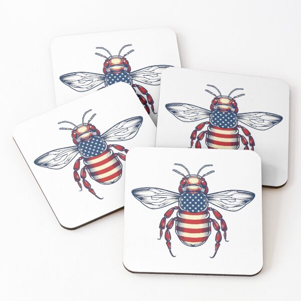 Item preview, American Flag Bee - Happy 4th of July designed and sold by JIArtistry.