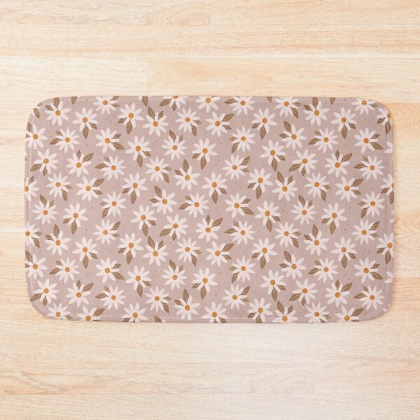 Item preview, Boho Daisies Floral Print In Warm Neutral Pink designed and sold by Avenie.