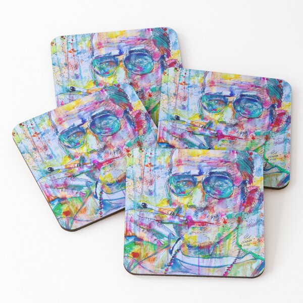 Item preview, HUNTER S. THOMPSON watercolor portrait .1 designed and sold by lautir.