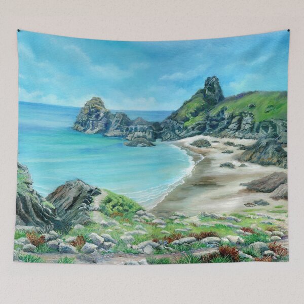 Item preview, Blue Rapture at Kynance Cove designed and sold by Sonia Finch.