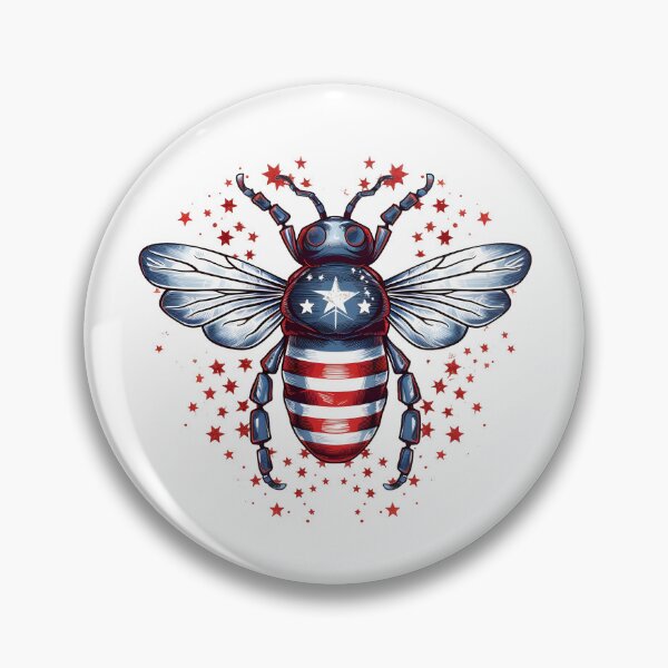 Item preview, American Flag Bee - Happy 4th of July designed and sold by JIArtistry.