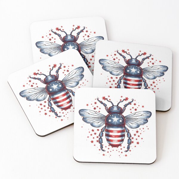 Item preview, American Flag Bee - Happy 4th of July designed and sold by JIArtistry.