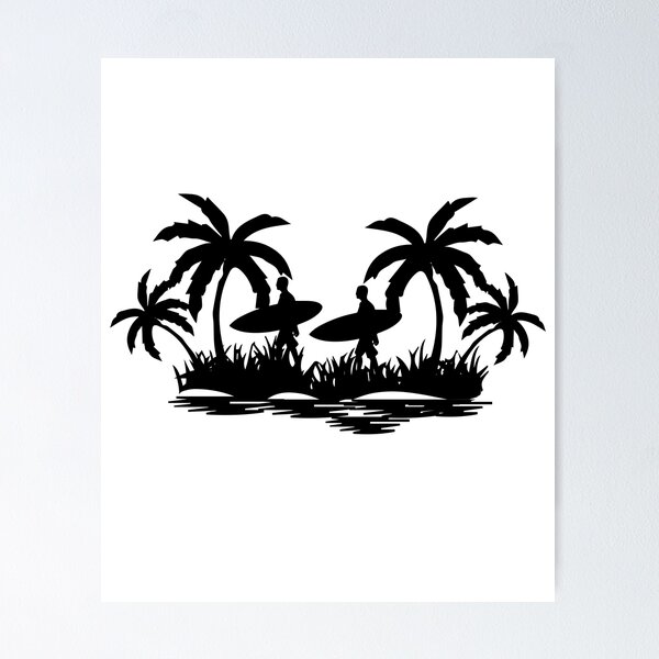 Item preview, surfing and palm trees design designed and sold by chameleon-crook.