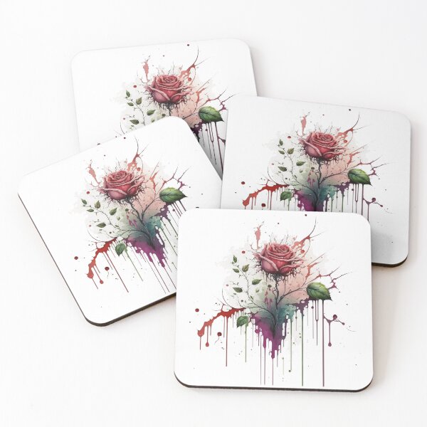 Item preview, Dripping Grunge Paint Splatter Red Rose designed and sold by StephanieWard.