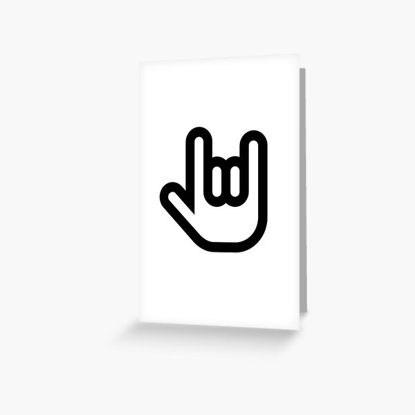 Heavy Metal Hand symbol Greeting Card