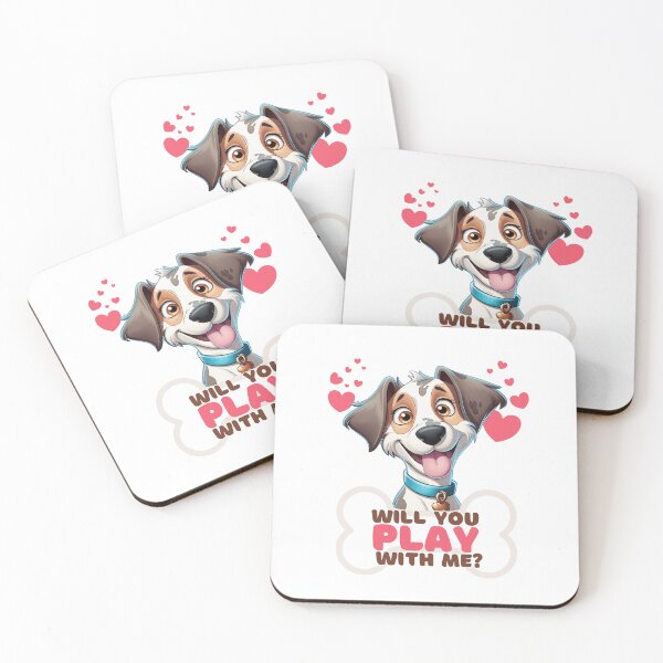 Item preview, Will you play with me? - Cute puppy cartoon - happy dog cartoon designed and sold by AntibodyDP7.