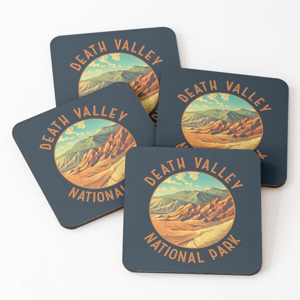 Item preview, Death Valley National Park Illustration Distressed Circle designed and sold by KrisSidDesigns.