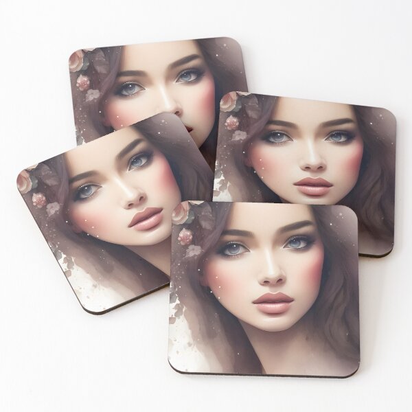 Item preview, Enchanting Woman Watercolor Portrait - Cool Art designed and sold by joejiing.