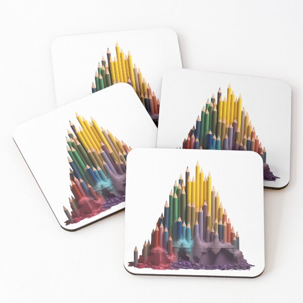 Item preview, Surreal Colored Pencils in a Mountain Landscape designed and sold by aigcx.