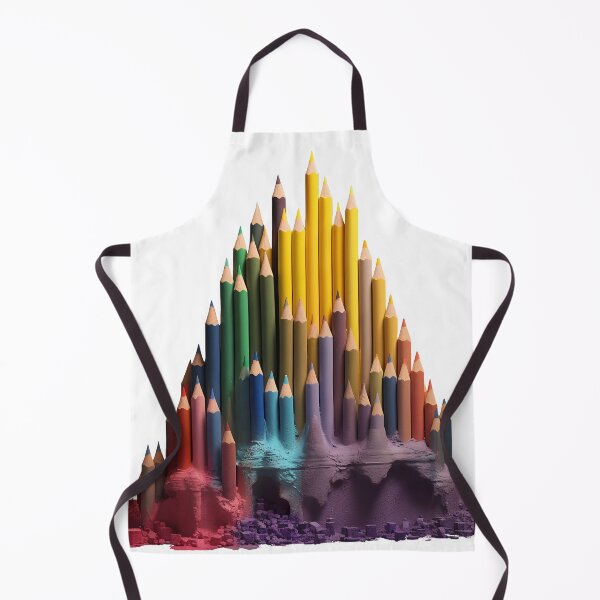 Item preview, Surreal Colored Pencils in a Mountain Landscape designed and sold by aigcx.