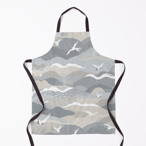 Item preview, Serene Gentle Waves And Seagulls Minimalistic Japanese Pattern designed and sold by Wonder Of Light.