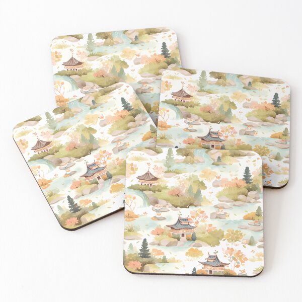 Item preview, Tranquil Japanese Garden Pattern | Zen-Inspired Designs | Serene Nature designed and sold by KameliaStudio.