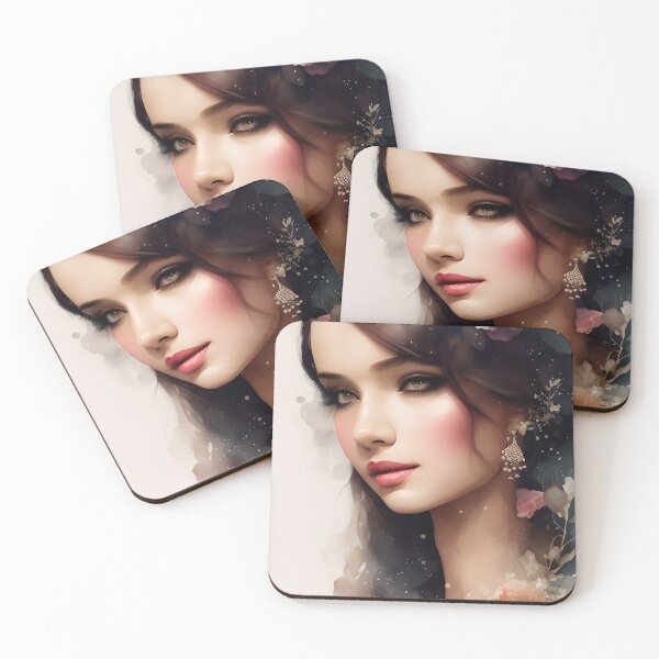Item preview, Enchanting Woman Watercolor Portrait - Cool Art designed and sold by joejiing.