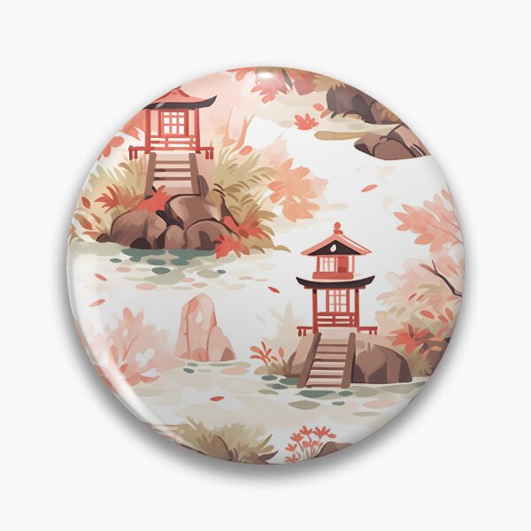 Item preview, Tranquil Japanese Garden Pattern | Zen-Inspired Designs | Serene Nature designed and sold by KameliaStudio.