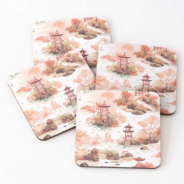 Item preview, Tranquil Japanese Garden Pattern | Zen-Inspired Designs | Serene Nature designed and sold by KameliaStudio.