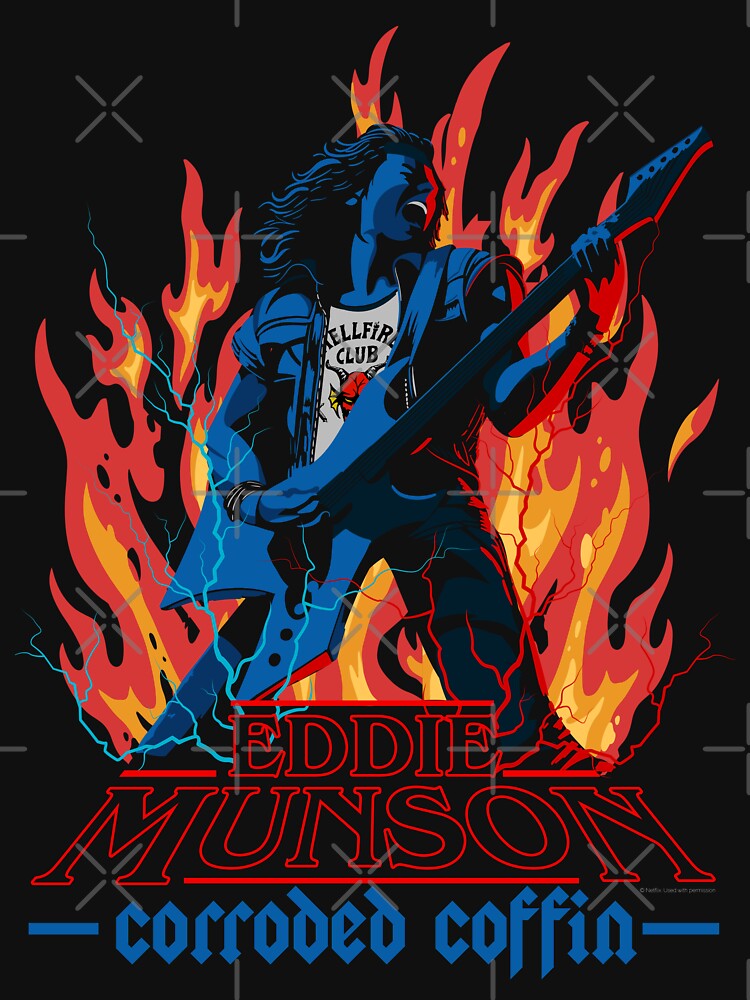 Buy Now! Corroded Coffin Guitar Eddie Munson Hoodie