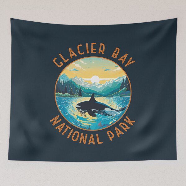 Item preview, Glacier Bay National Park Orca Distressed Circle designed and sold by KrisSidDesigns.