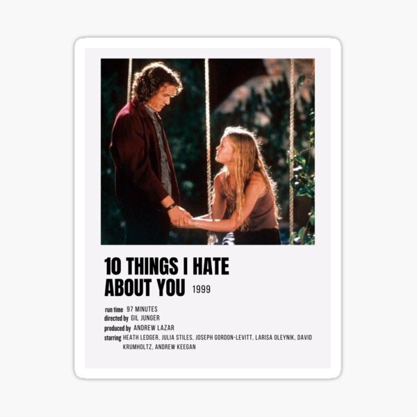 10 Things I Hate About You Movie Profile - Swing Scene Sticker