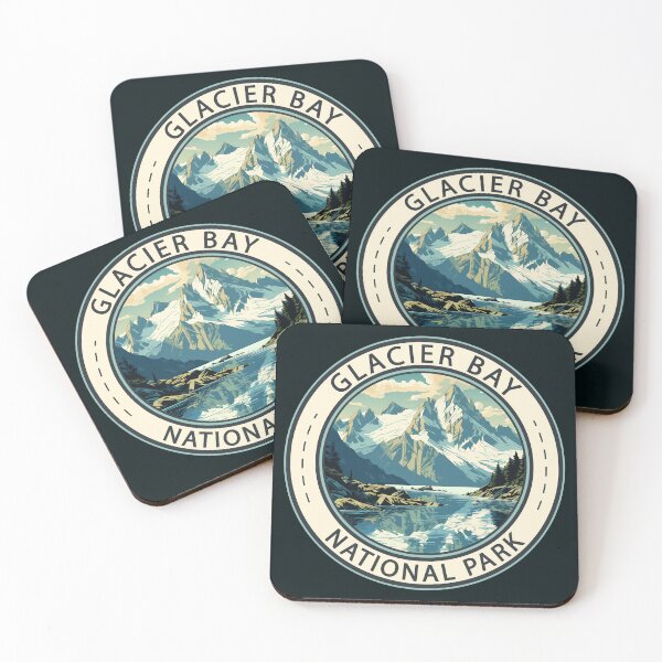 Item preview, Glacier Bay National Park Illustration Travel Art designed and sold by KrisSidDesigns.