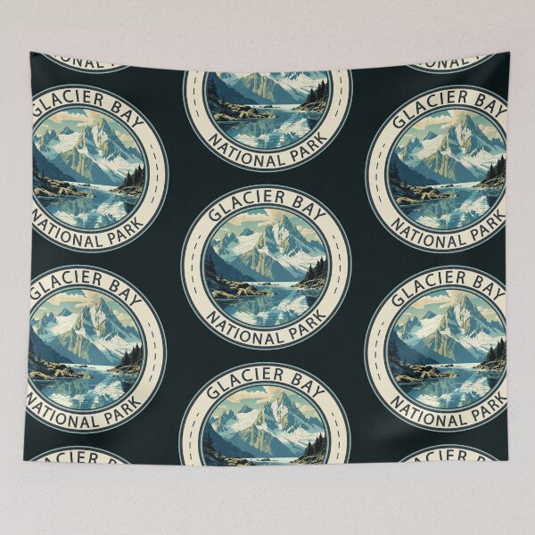 Item preview, Glacier Bay National Park Illustration Travel Art designed and sold by KrisSidDesigns.