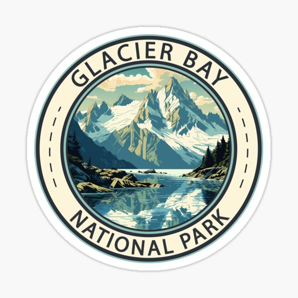 Item preview, Glacier Bay National Park Illustration Travel Art designed and sold by KrisSidDesigns.