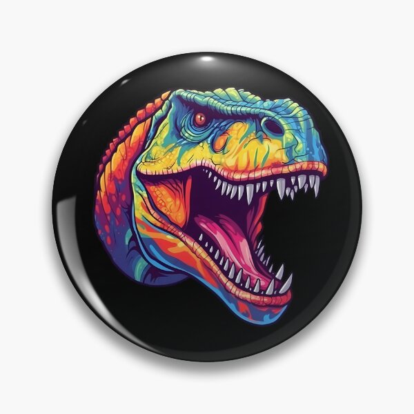 Item preview, Fierce T-Rex Dinosaur Watercolor Head Portrait designed and sold by aigcx.